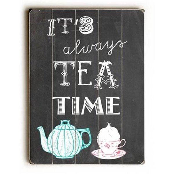 One Bella Casa One Bella Casa 0004-6742-25 9 x 12 in. Tea Time Solid Wood Wall Decor by Claudia Schoen 0004-6742-25